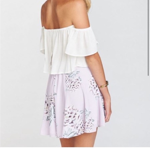 Show Me Your MuMu Liv Love Lavender Print Pleated Mini Skirt - Picture 4 of 11